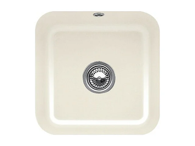 Evier 1 bac VILLEROY ET BOCH Cisterna 50 Crème CeramicPlus avec vidage automatique