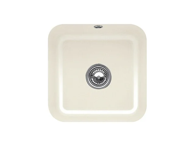 Evier 1 bac VILLEROY ET BOCH Cisterna 50 Crème CeramicPlus avec vidage automatique