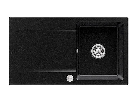 Evier 1 bac VILLEROY ET BOCH Siluet 50 Chromite CeramicPlus - Avec vidage manuel