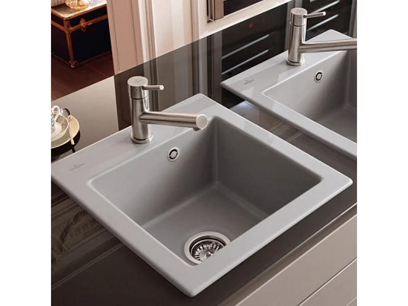 Evier VILLEROY ET BOCH Subway 45 XS Blanc snow white  - avec Vidage automatique