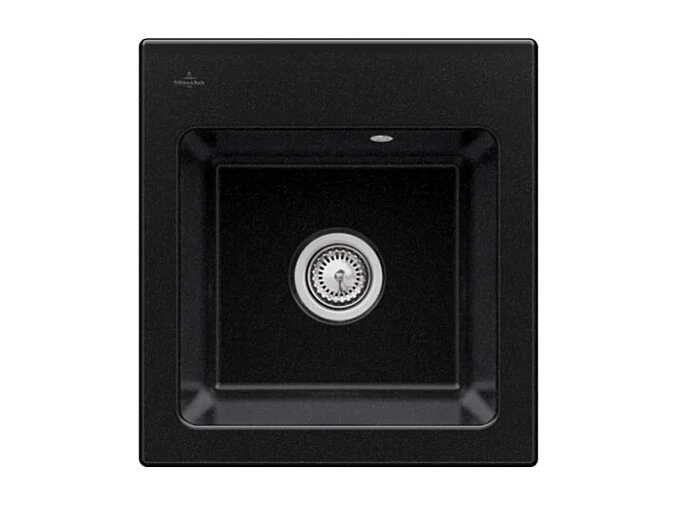 Evier VILLEROY ET BOCH Subway 45 XS Noir chromite  - avec Vidage automatique