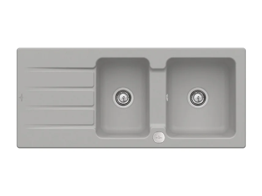 Evier 116 x 51 cm VILLEROY ET BOCH Architectura 80 Fossile vidage automatique inclus