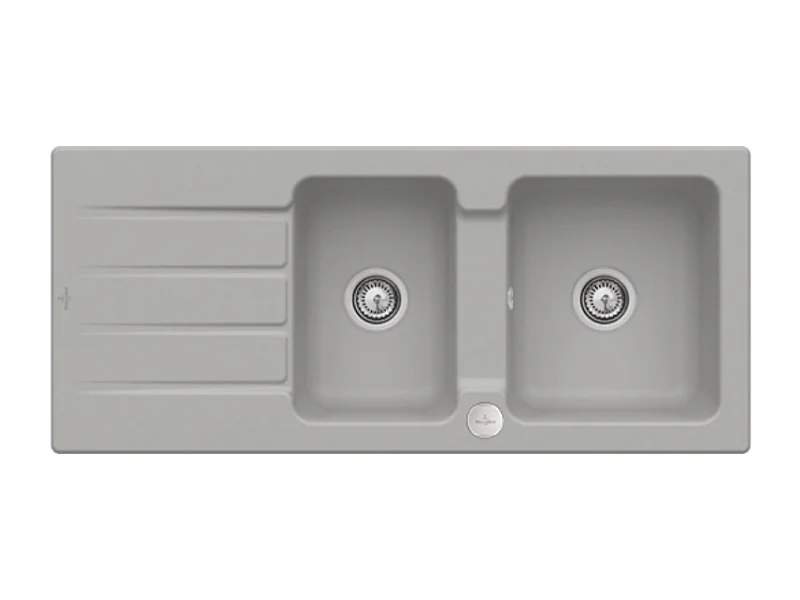 Evier 116 x 51 cm VILLEROY ET BOCH Architectura 80 Fossile vidage automatique inclus