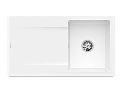 Evier 1 bac VILLEROY ET BOCH Siluet 50 Snow White CeramicPlus