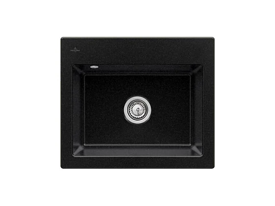 Evier 1 bac VILLEROY ET BOCH Subway 60 S 60 x 51cm sans egouttoir Chromite CeramicPlus