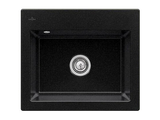 Evier 1 bac VILLEROY ET BOCH Subway 60 S 60 x 51cm sans egouttoir Chromite CeramicPlu