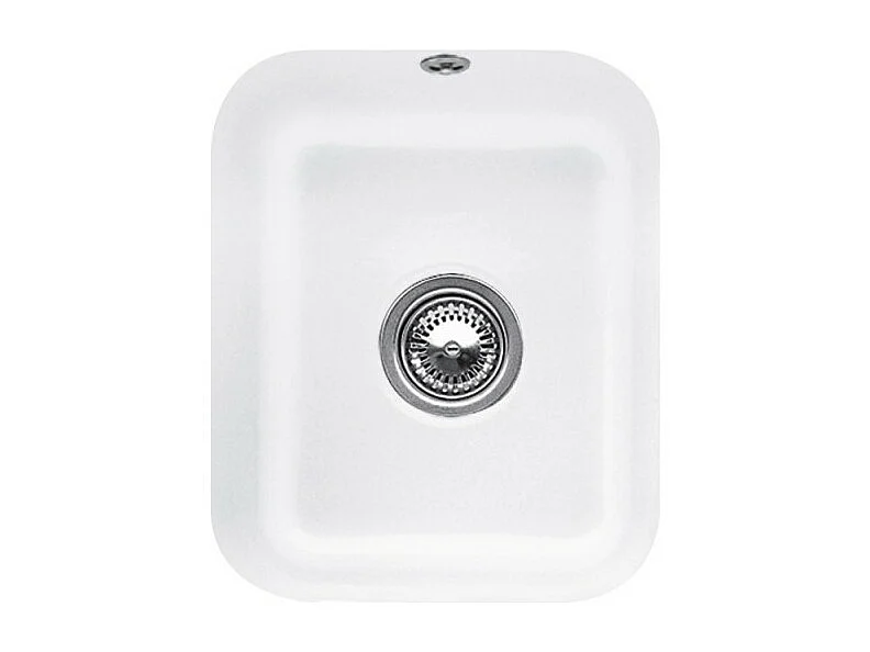 Evier 1 bac VILLEROY ET BOCH Cisterna 45 Snow White CeramicPlus avec vidage automatique