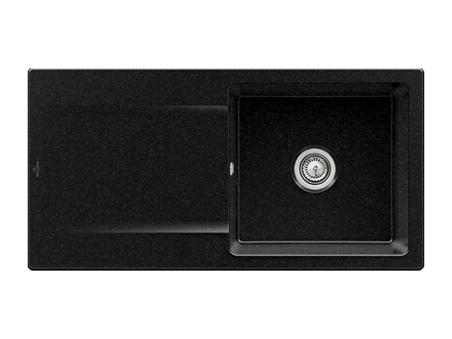 Evier VILLEROY ET BOCH Siluet 60 Chromite CeramicPlus avec vidage manuel