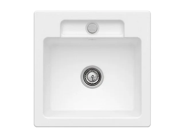 Evier 1 bac VILLEROY ET BOCH Siluet 50 S Stone White CeramicPlus