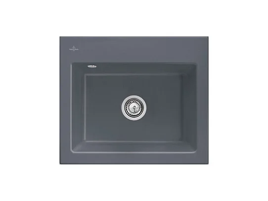 Evier VILLEROY ET BOCH Subway 60 S 60 x 51cm sans egouttoir Graphite CeramicPlus