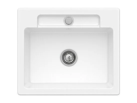 Evier 1 bac VILLEROY ET BOCH Siluet 60 S Blanc CeramicPlus