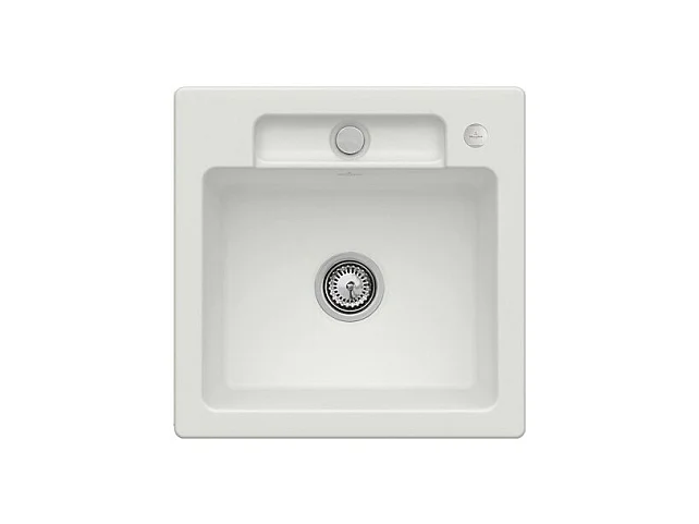Evier 1 bac VILLEROY ET BOCH Siluet 50 S Steam CeramicPlus avec vidage automatique