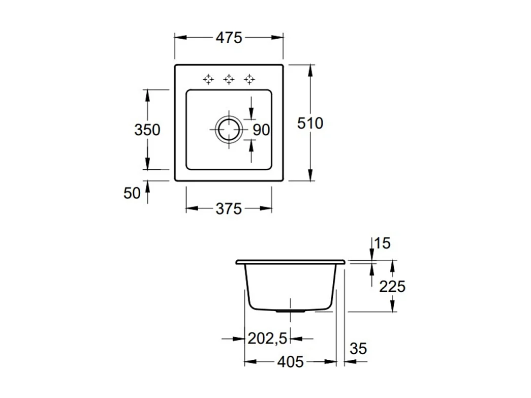 Evier VILLEROY ET BOCH Subway 45 XS Blanc ivoire