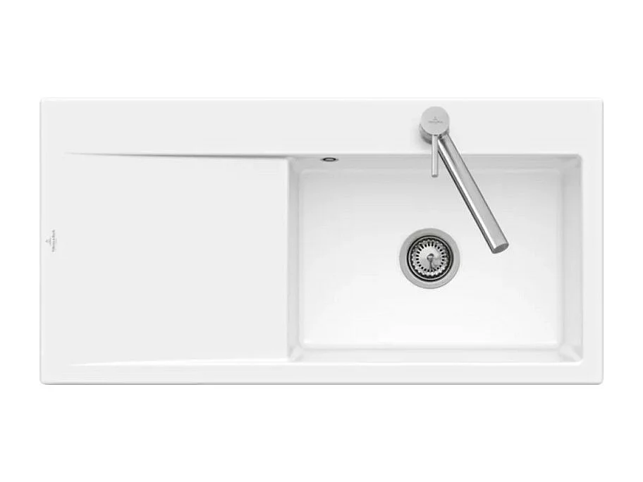 Evier a encastrer VILLEROY ET BOCH Subway Style 60 vidage auto Blanc CeramicPlus cuve a droite