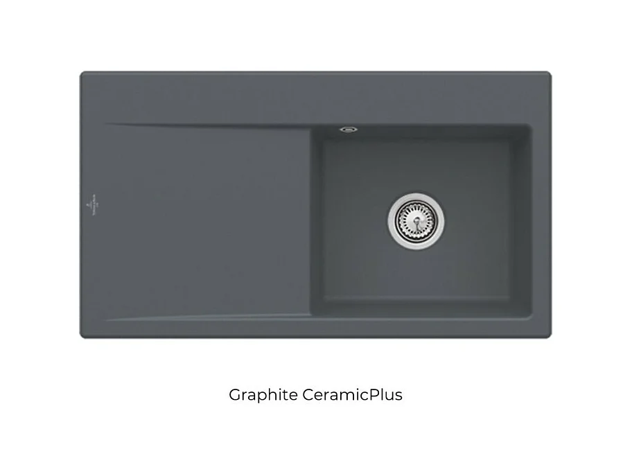 Evier cuve à droite avec vidage VILLEROY ET BOCH Subway 50, Graphite CeramicPlus