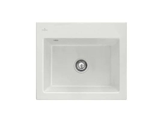 Evier VILLEROY ET BOCH Subway 60 S 60 x 51cm sans egouttoir Steam CeramicPlus