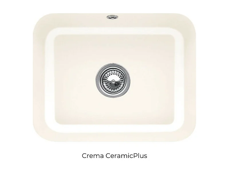 Evier 1 bac VILLEROY ET BOCH Cisterna 60C Crème CeramicPlus avec vidage manuel