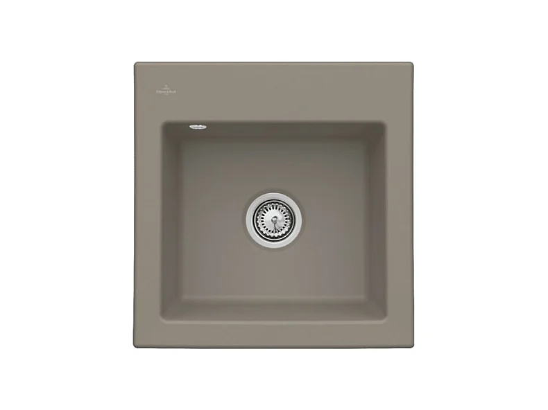 Evier VILLEROY ET BOCH Subway 50 S 52,5 x 51 cm sans egouttoir Timber CeramicPlus avec vidage manuel