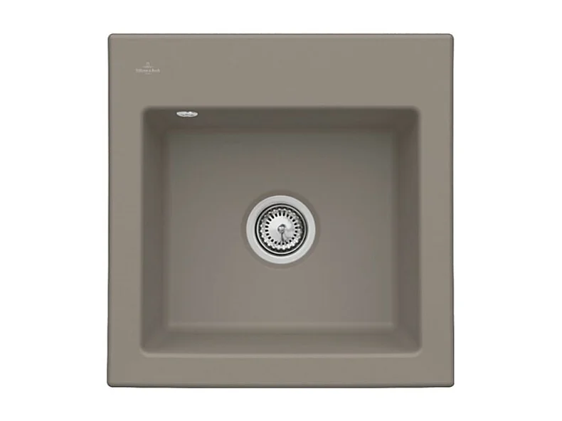 Evier VILLEROY ET BOCH Subway 50 S 52,5 x 51 cm sans egouttoir Timber CeramicPlus avec vidage manuel