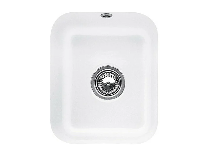 Evier 1 bac VILLEROY ET BOCH Cisterna 45 Stone White CeramicPlus avec vidage automatique