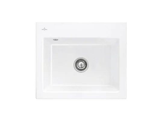 Evier VILLEROY ET BOCH Subway 60 S 60 x 51cm sans egouttoir Snow White CeramicPlus