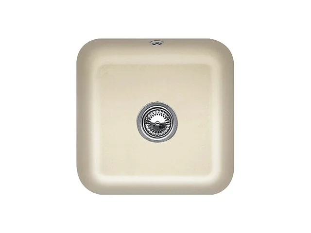 Evier 1 bac VILLEROY ET BOCH Cisterna 50 Ivory CeramicPlus avec vidage automatique