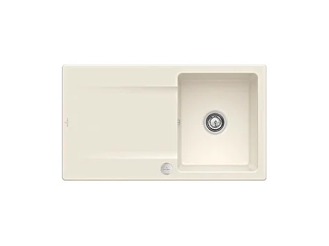 Evier 1 bac VILLEROY ET BOCH Siluet 50 Crème CeramicPlus