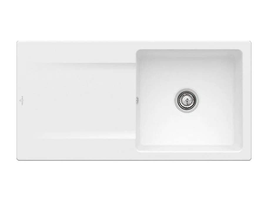 Evier VILLEROY ET BOCH Siluet 60 Snow White CeramicPlus avec vidage manuel