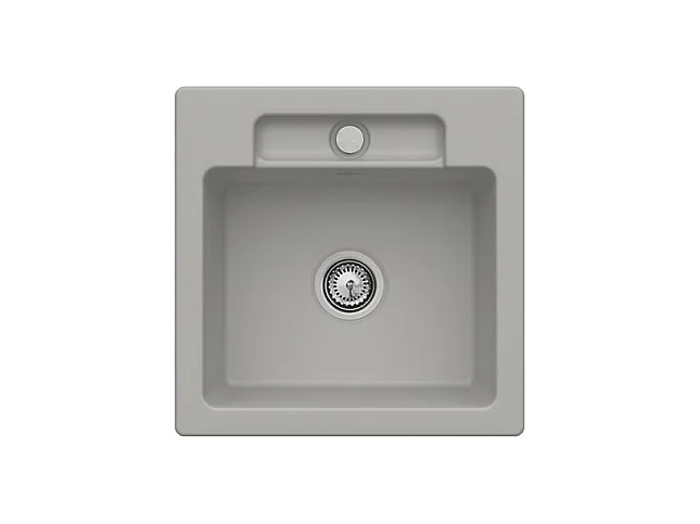 Evier 1 bac VILLEROY ET BOCH Siluet 50 S Fossile CeramicPlus avec vidage automatique
