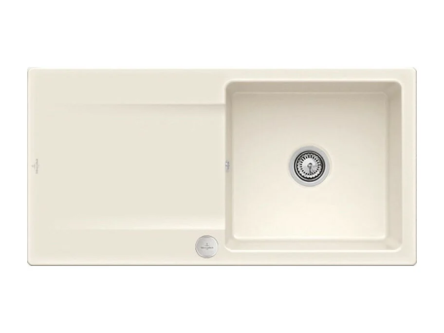 Evier VILLEROY ET BOCH Siluet 60 Crème CeramicPlus avec vidage automatique