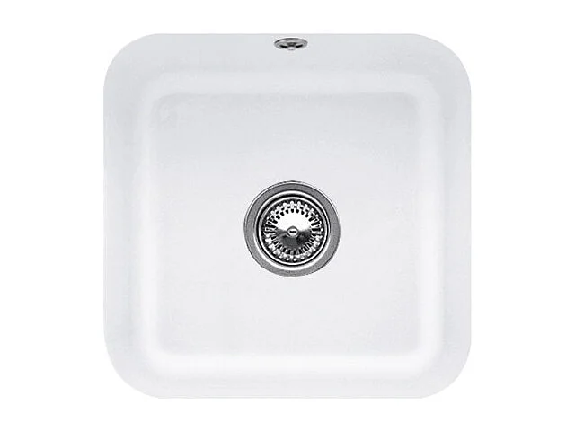 Evier 1 bac VILLEROY ET BOCH Cisterna 50 Stone White CeramicPlus avec vidage manuel