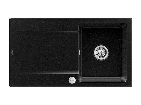 Evier 1 bac VILLEROY ET BOCH Siluet 50 Chromite CeramicPlus - Avec vidage automatique
