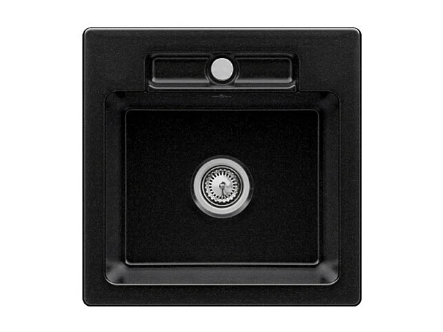 Evier 1 bac VILLEROY ET BOCH Siluet 50 S Chromite CeramicPlus avec vidage automatique