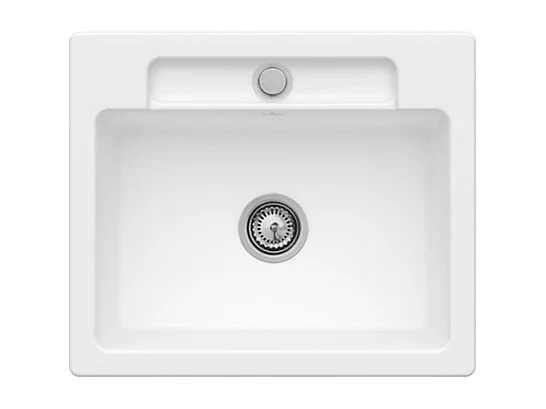 Evier 1 bac VILLEROY ET BOCH Siluet 60 S Stone White CeramicPlus