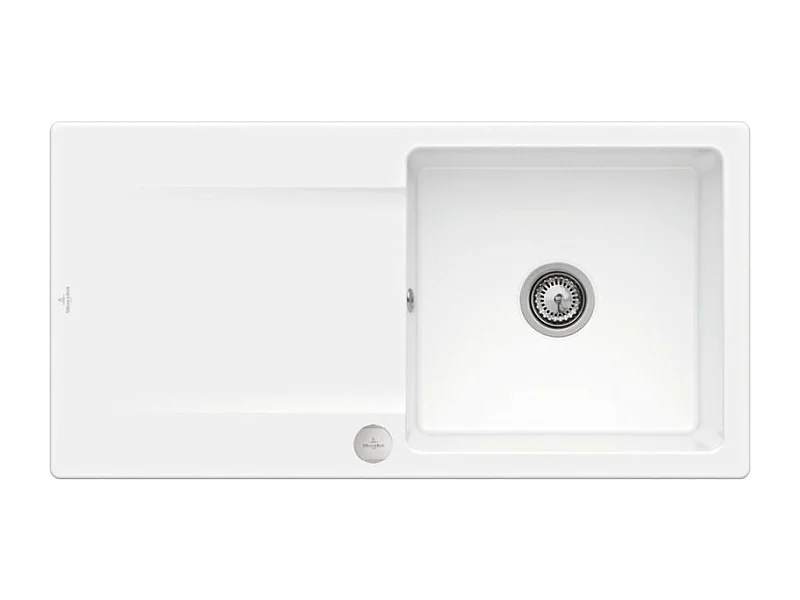 Evier VILLEROY ET BOCH Siluet 60 Blanc CeramicPlus avec vidage automatique