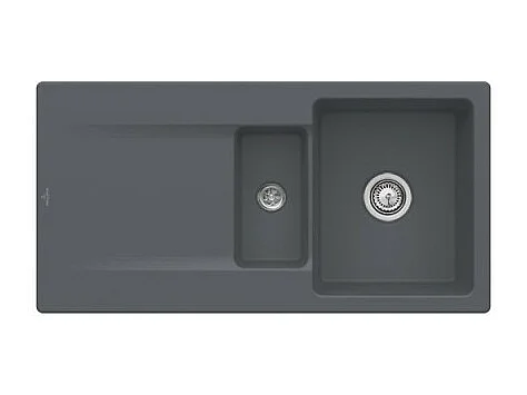 Evier 1 bac 1/2 VILLEROY ET BOCH Siluet 60 R Graphite CeramicPlus