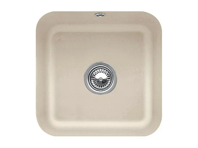 Evier 1 bac VILLEROY ET BOCH Cisterna 50 Almond CeramicPlus avec vidage automatique