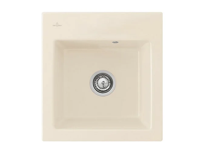 Evier VILLEROY ET BOCH Subway 45 XS Blanc crème  - avec Vidage manuel