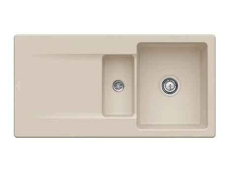 Evier 1 bac 1/2 VILLEROY ET BOCH Siluet 60 R Almond CeramicPlus