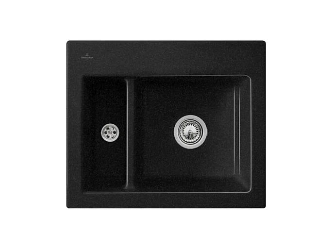 Evier 1 cuve et demi VILLEROY ET BOCH Subway 60 XM 62 x 51 cm sans egouttoir Chromite CeramicPlus