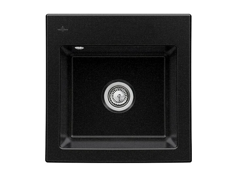 Evier VILLEROY ET BOCH Subway 50 S 52,5 x 51 cm sans egouttoir Chromite CeramicPlus avec vidage manuel