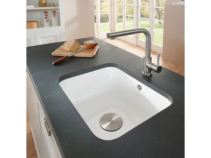 Evier 1 bac VILLEROY ET BOCH Cisterna 60C Blanc CeramicPlus