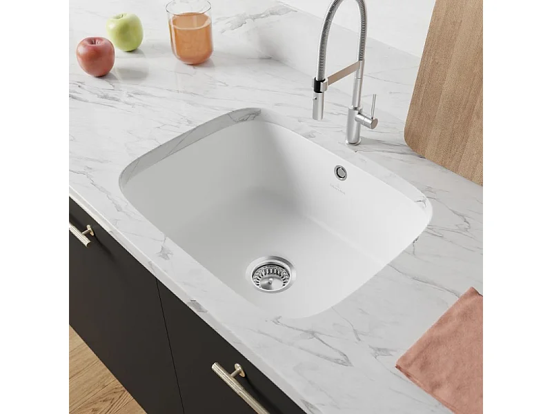 Evier 1 bac VILLEROY ET BOCH Cisterna 60C Blanc CeramicPlus