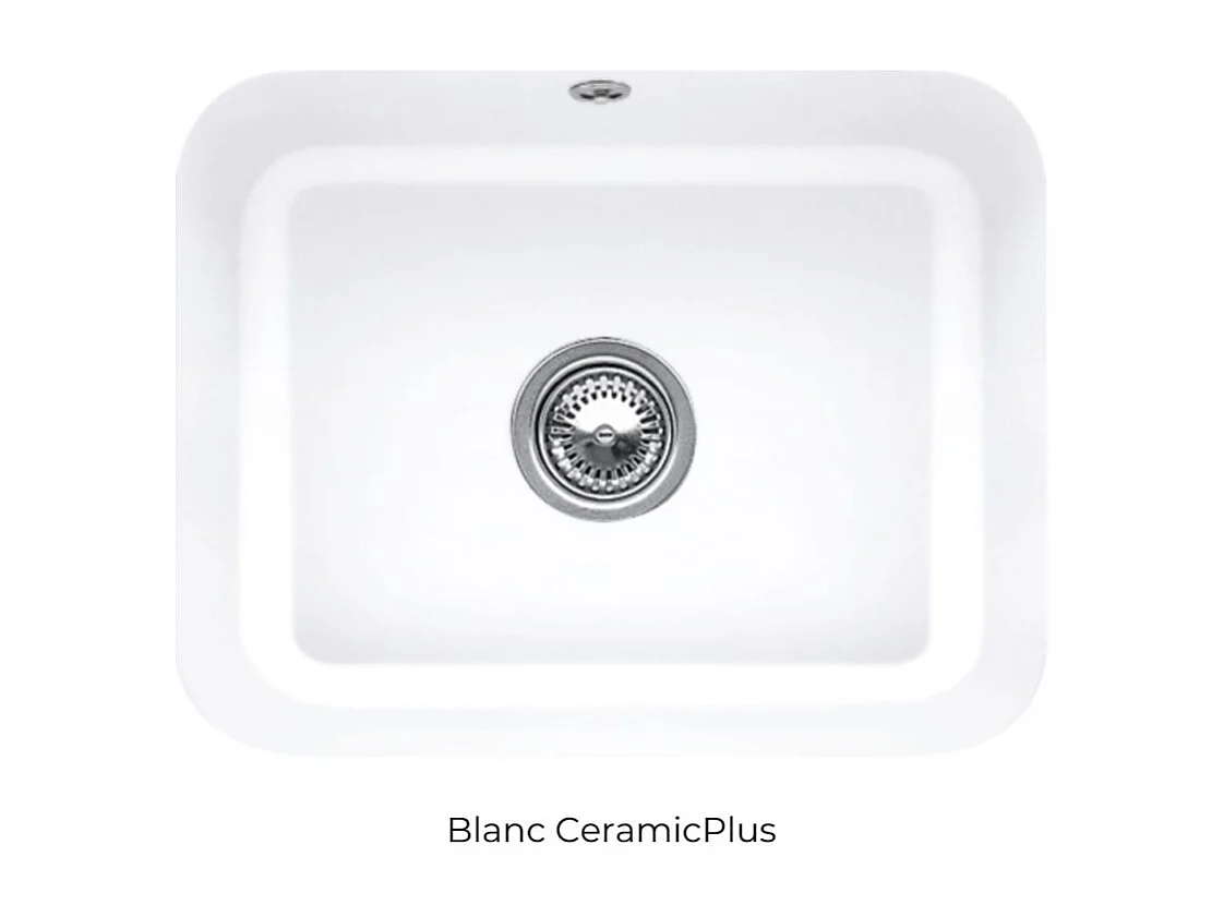 Evier 1 bac VILLEROY ET BOCH Cisterna 60C Blanc CeramicPlu