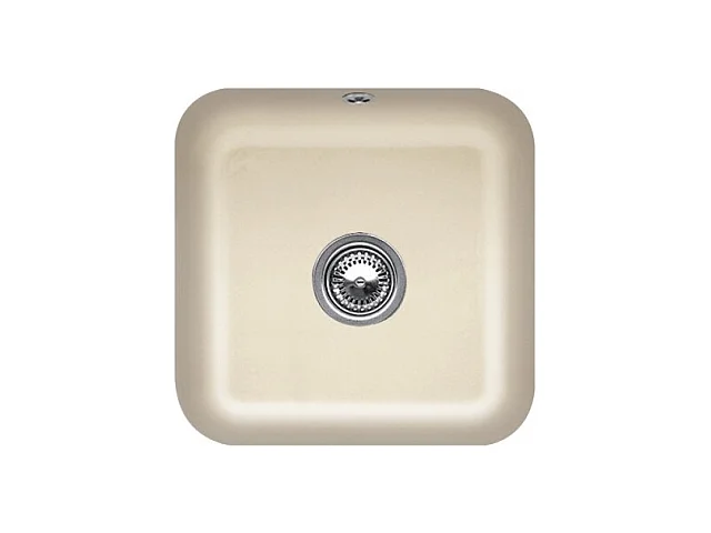 Evier 1 bac VILLEROY ET BOCH Cisterna 50 Ivory CeramicPlus avec vidage manuel