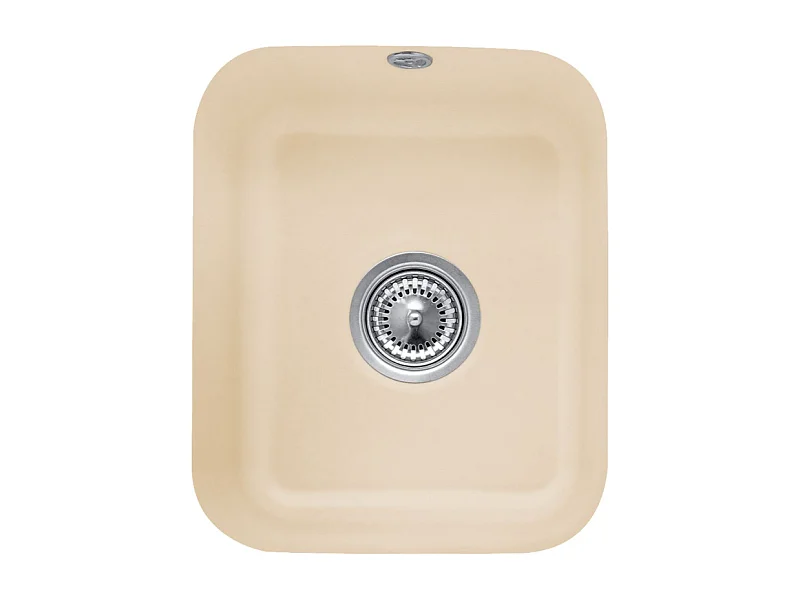 Evier 1 bac VILLEROY ET BOCH Cisterna 45 Ivory CeramicPlus avec vidage automatique