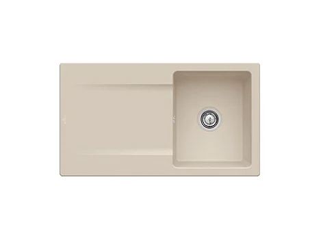 Evier 1 bac VILLEROY ET BOCH Siluet 50 Almond CeramicPlus