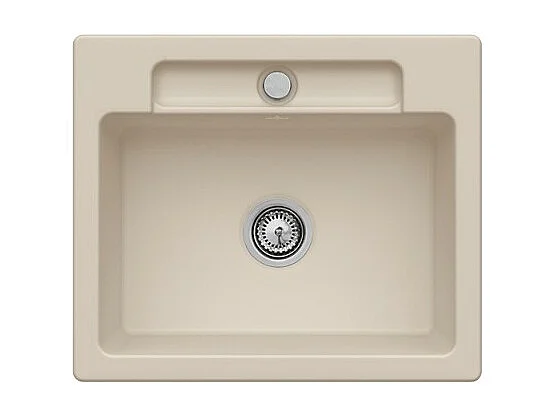 Evier 1 bac VILLEROY ET BOCH Siluet 60 S Almond CeramicPlus