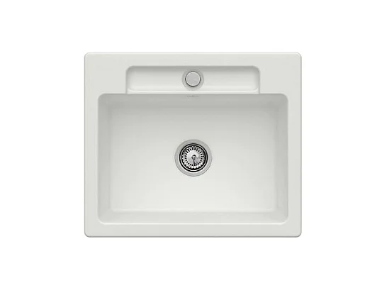 Evier 1 bac VILLEROY ET BOCH Siluet 60 S Steam CeramicPlus avec vidage manuel