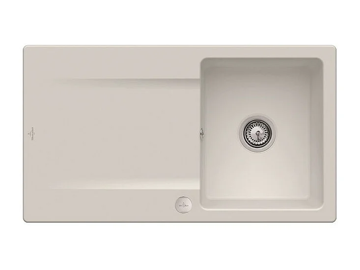 Evier 1 bac VILLEROY ET BOCH Siluet 50 Steam CeramicPlus - Avec vidage automatique